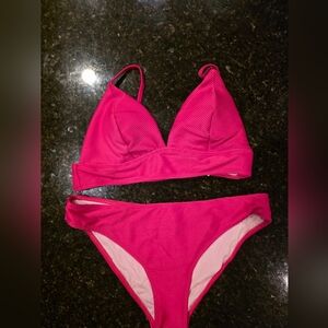 Cupshe Hot Pink Bikini Set